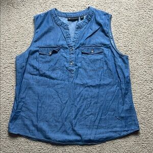 New York and Company Chambray Sleeveless Top